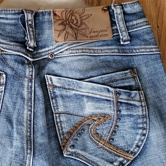 JOU JOU PREMIUM DENIM ANKLE ZIP STUD POCKET SKINNY JEANS - Picture 5 of 7